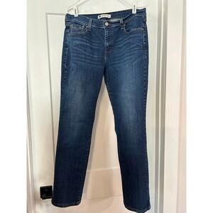 Levi's 505 Straight Leg Jeans Dark Wash Womens Size 12 Medium Classic Mid Rise